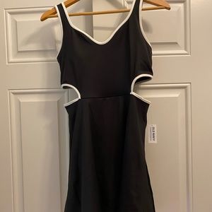BRAND NEW Old Navy PowerSoft Fit & Flare Shelf-Bra Support Cutout-Waist Dress